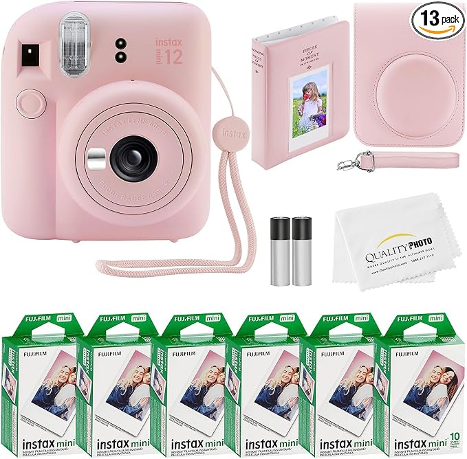 Fujifilm Instax Mini 12 Instant Camera + 60 Photo Prints + Quality Photo Value by FUJIFILM