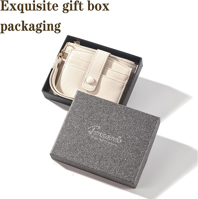 Keychain Wallet Wristlet Small Credit Card Holder Bracelet Key Chain Purse - Image 5