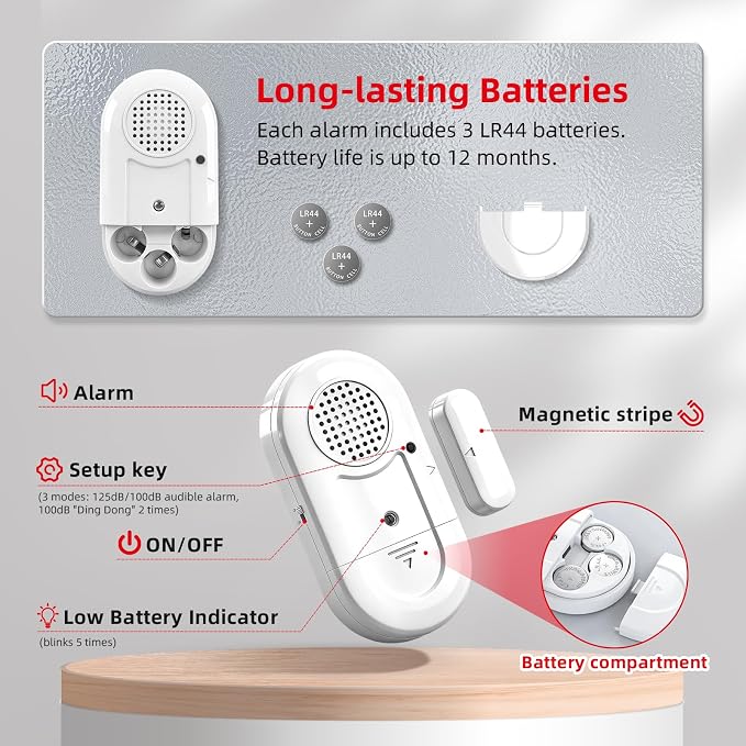 Sanjie Door Alarms When Opened, Door Window Alarm Sensors - Image 6