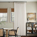 Memory Trained Pinch Pleated Curtains 90 Inches Long, Viral Linen Pinch Pleat by ANRODUO