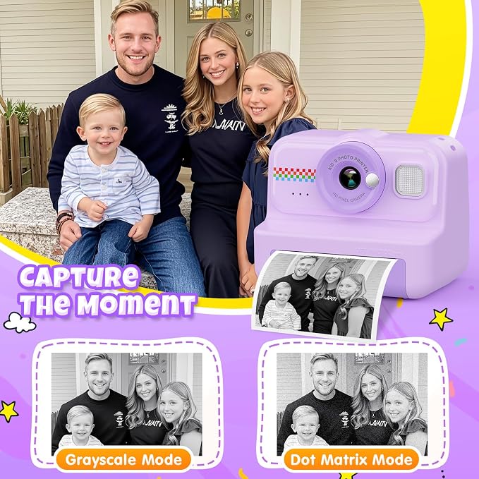 HiMont Kids Camera Instant Print, 1080P HD Instant Print Camera - Image 3
