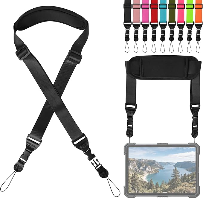 Padded iPad Binocular Camera Shoulder Strap, Nylon Neck Lanyard Strap by Gowjaw