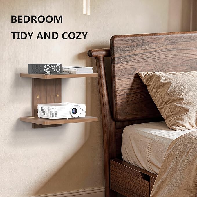 WALI Floating TV Shelf, 2 Tier Projector Shelf - Image 6