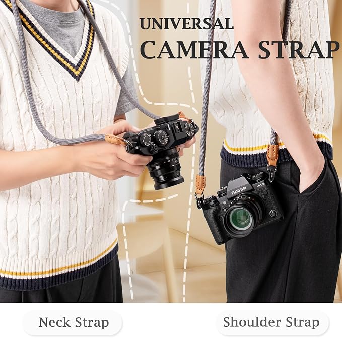 VOVMOEYA Nylon Braided Camera Rope Strap, Camera Neck Shoulder Strap - Image 5