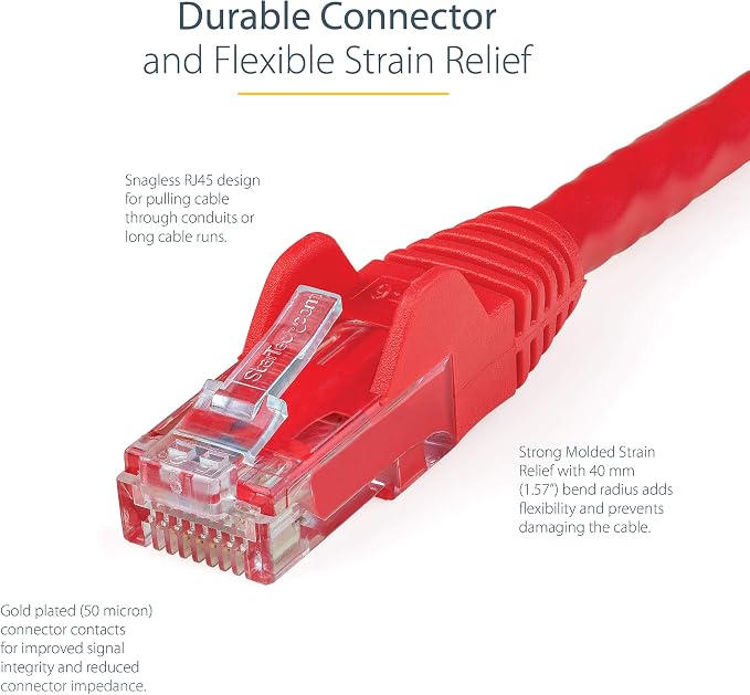 StarTech 6ft CAT6 Ethernet Cable - Image 3