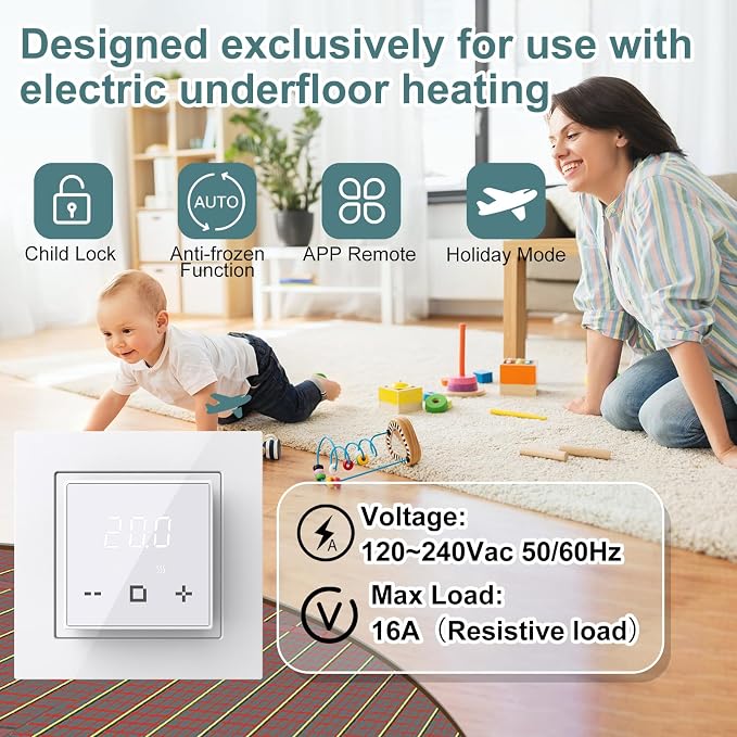 HEATIT Programmable Thermostat, WiFi Smart Thermostat - Image 3