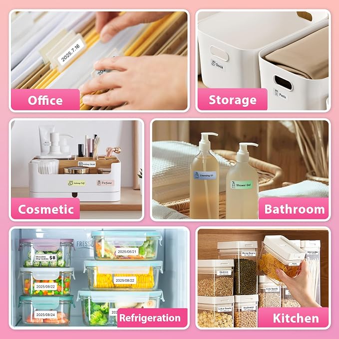 Label Maker Machine with Tape, Small Portable Bluetooth Label Printer, Handheld - Image 2