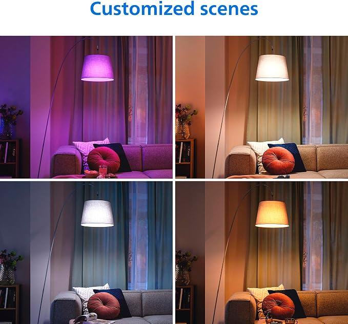 PHILIPS Smart LED Full Color Light Bulb 4-Pack, A19 60W 800LM E26 Indoor - Image 9