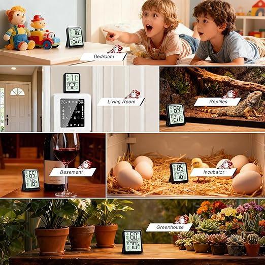 Antonki 2-Pack Room Thermometer, Digital Small Hygrometer Indoor Thermometer - Image 5