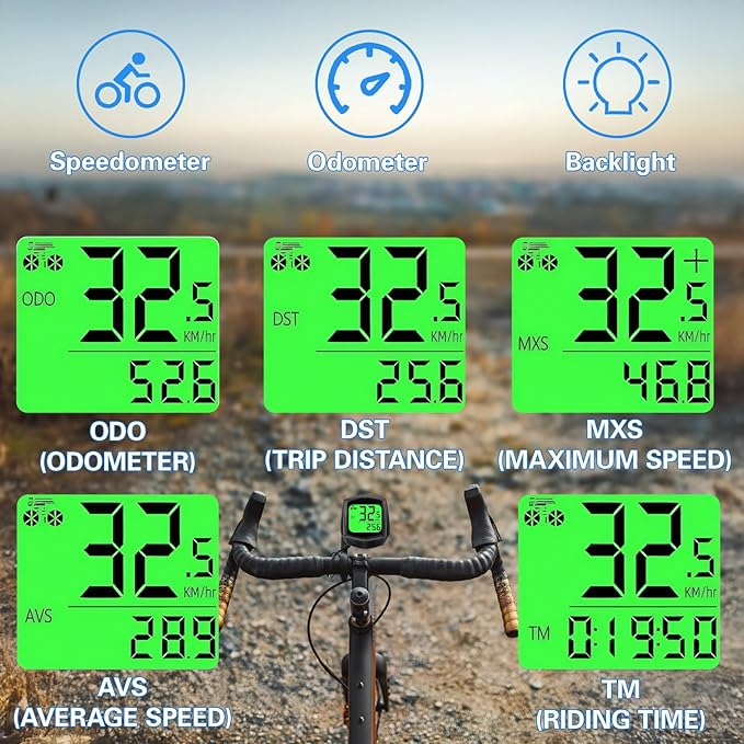 2026 New Bike Computer and Bike Odometer Wireless MPH KM/H Bicycle Speedometer - Image 5