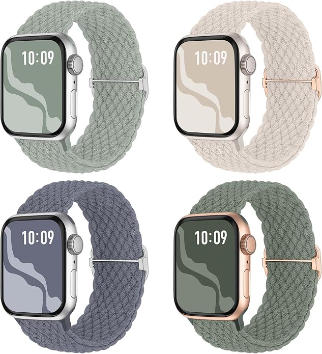 4 Pack Braided Stretchy Bands Compatible by Suitisbest
