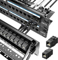 Jadaol 48 Port Patch Panel Rackmount or Wall Mount 19-Inch, 2U Cat 6 Network by Jadaol