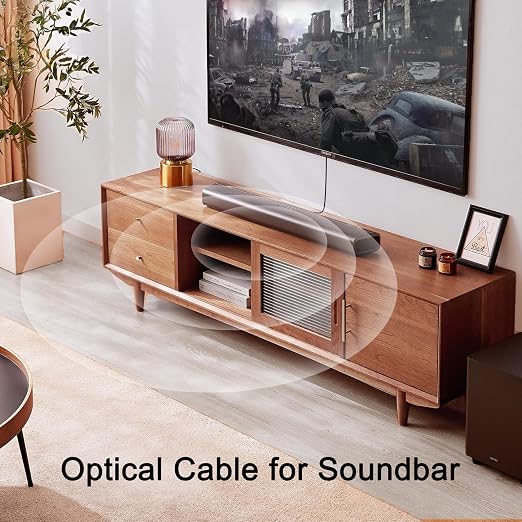 Optical Audio Cable 35 feet, Digital Audio Optical Cable Ultra-Thin Cord - Image 2