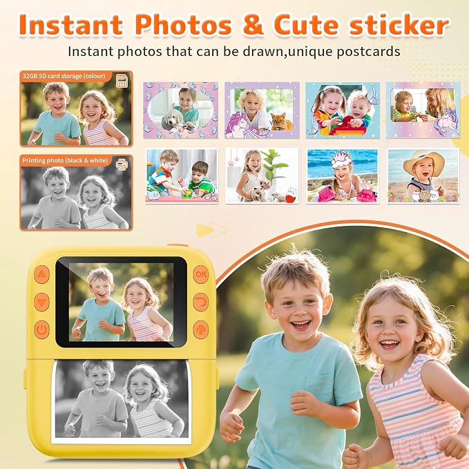 Instant Print Camera for Kids, Christmas Birthday Gifts for Girls Boys - Image 3