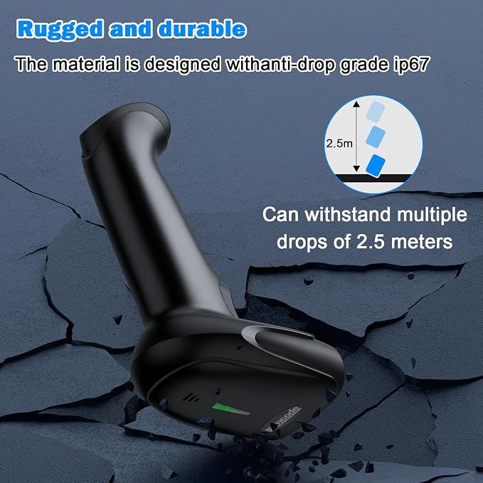 Symcode 2D Wireless Barcode Scanner, 1D QR Bar Code Reader Scanner Automatic - Image 6