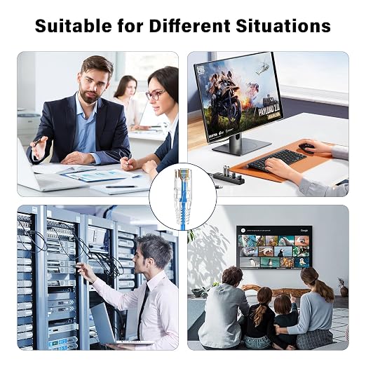 Jadaol UL Listed Patch Cables Cat 6a / Cat 6 3 ft 24-Pack, 10Gbps 550MHz Slim - Image 7