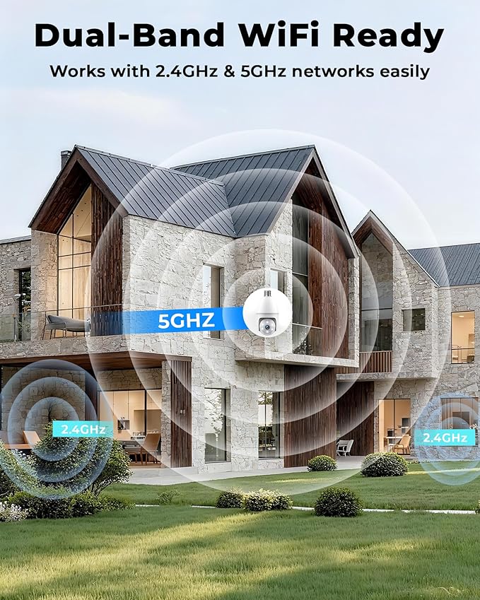 Light Bulb Security Cameras Wireless Outdoor, 5G&2.4GHz 4MP Security Camera - Image 4