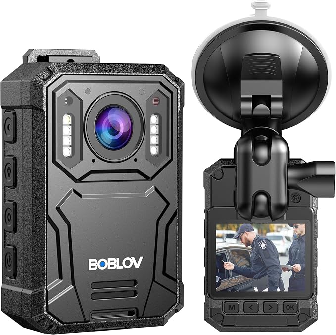 BOBLOV KJ23Pro 2K Body Camera, 256GB Body Worn Camera by BOBLOV