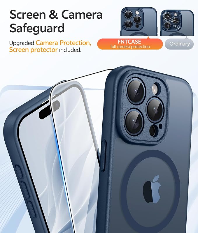 FNTCASE for iPhone 15 Pro Case: Translucent Matte Cases - Image 4