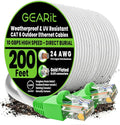 GEARit RJ45 Cat-6 Ethernet Patch Cable, 10Gpbs Transfer Speed, Copper Clad by GEARit