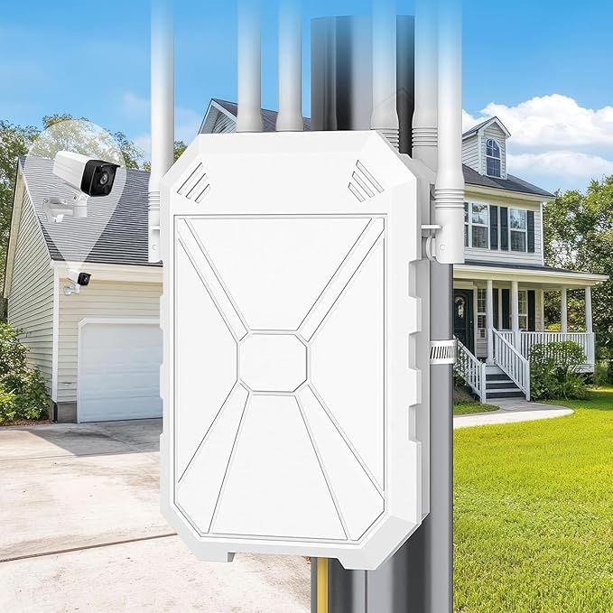 Outdoor WiFi Extender AC1200, Long Range WiFi Booster Signal Booster Outdoor by INEAUTO