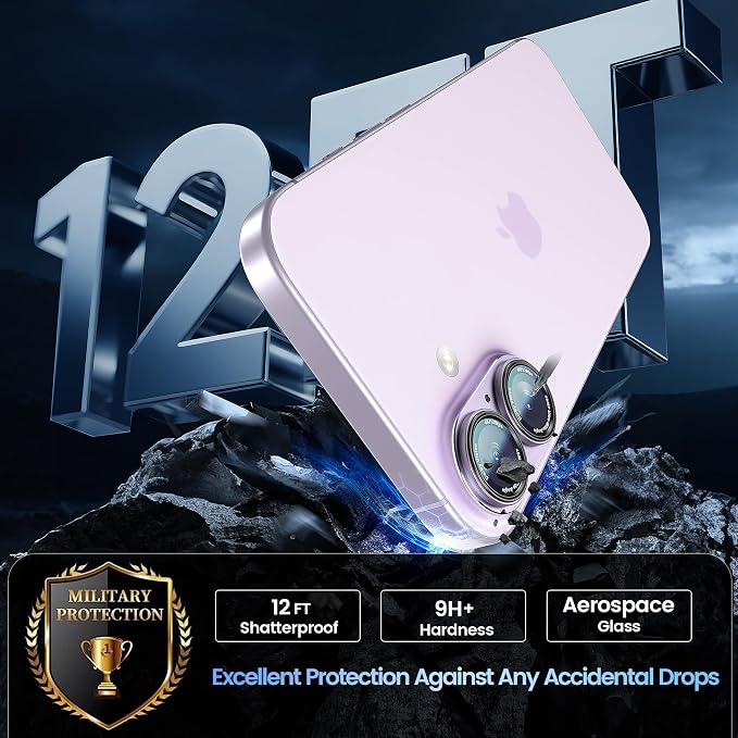 CACOE Camera Lens Protector for iPhone 16/16 Plus/17 - Image 5