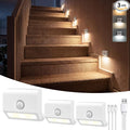 VOLISUN Rechargeable Motion Sensor Night Light, 3 Colors Temperature Stair by VOLISUN
