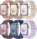6 Pack Braided Stretchy Bands Compatible by KnossenWatchBand