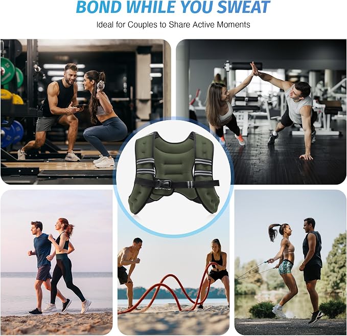 ZELUS Weighted Vest, 6lb/8lb/12lb/16lb/20lb/25lb/30lb Weight Vest - Image 4