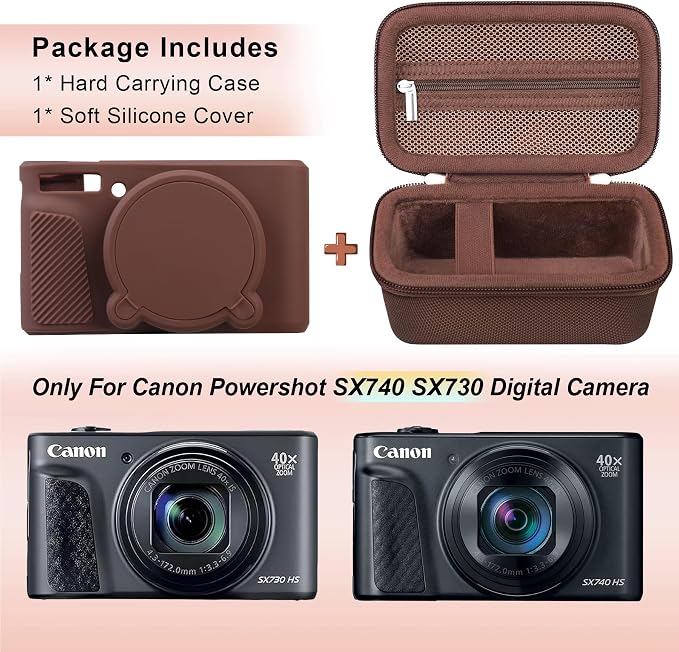 Canboc Case for Canon PowerShot SX740 SX730 HS Digital Camera, Hard Carrying - Image 2