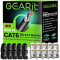 GEARit Cat6 Outdoor Ethernet Cable 23AWG OFC Pure Copper, Waterproof, Direct by GEARit