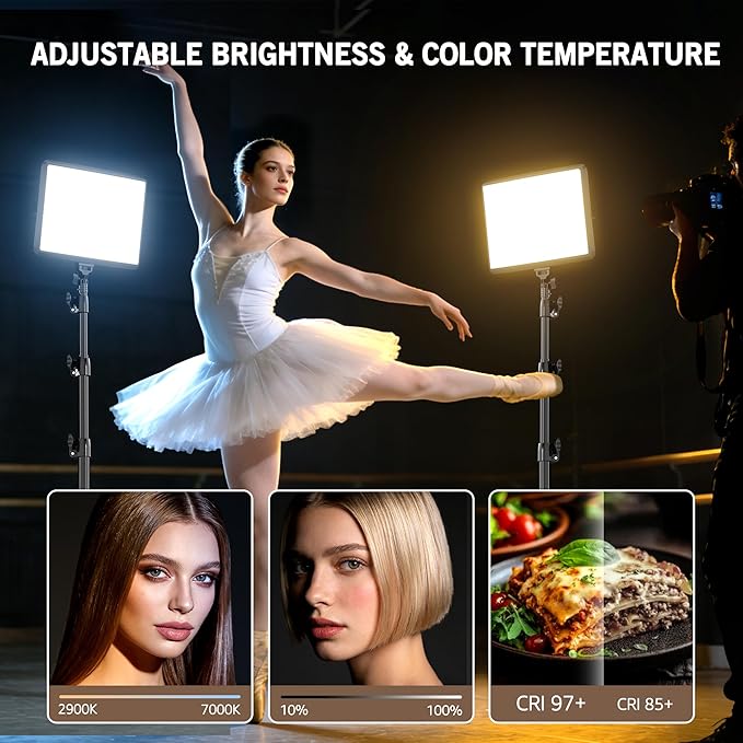 NiceVeedi 25W Photography Lighting, 2900-7000K Dimmable Ring Light - Image 3