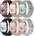 6 Pack Braided Stretchy Bands Compatible by KnossenWatchBand
