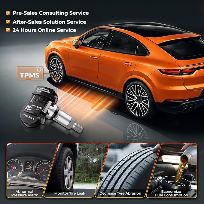 Jsueng 4-Pack TPMS Sensor Tire Pressure Monitoring Sensors Compatible - Image 6