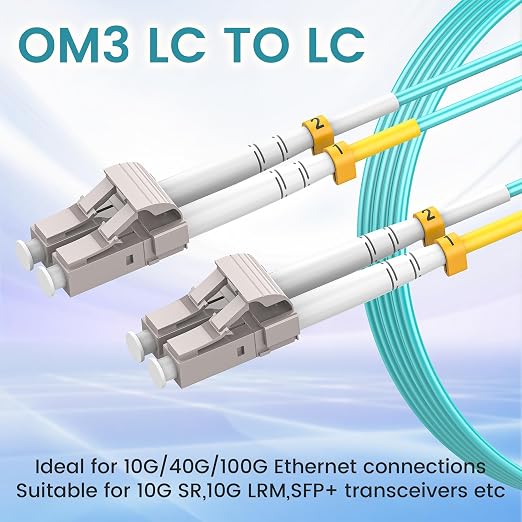 SpeedyCables- OM3 LC to LC Fiber Patch Cable 5M/16ft, 10Gb/40Gb 50/125µm - Image 5
