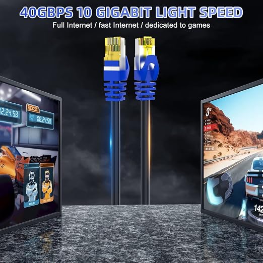 Cat 8 Ethernet Cable 40 ft, Heavy Duty High Speed Network Internet Cable - Image 7