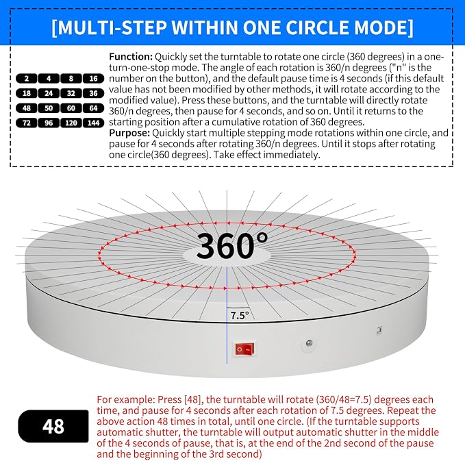 Programmable Large Motorized Electric Turntable Command-Controlled Rotating - Image 5