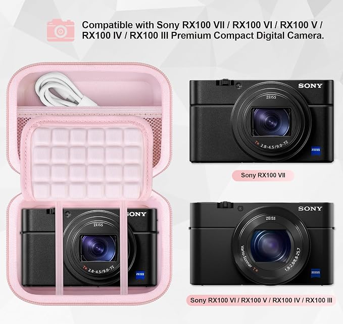 Lacdo Camera Carrying Case for Sony RX100 VII/ RX100 VI/ RX100 V/ RX100 IV/ - Image 3