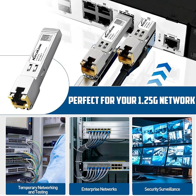 1.25G SFP to RJ45 Transceiver, 1000Base-T SFP Module, 1.25Gb Copper SFP to - Image 7
