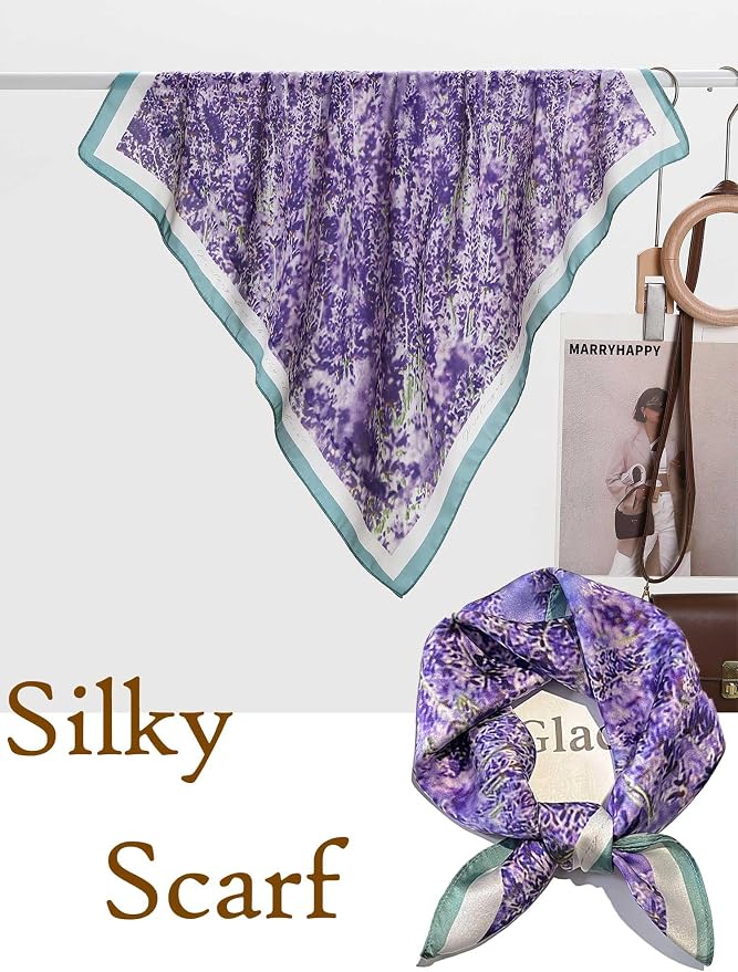 Silky Scarf for Women Lightweight Satin Bandanas Neck Hair Wrap For Sleeping - Image 5
