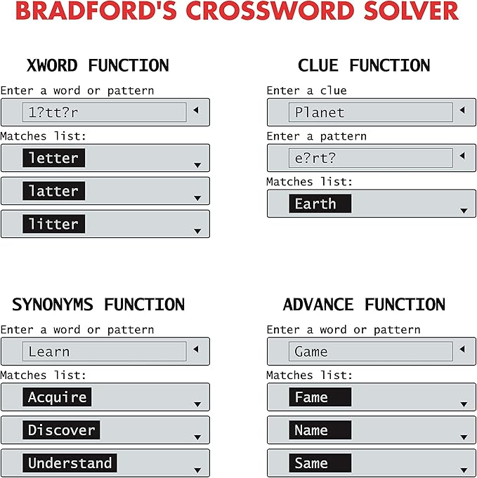 LEXiBOOK - Collins Bradford, Electronic Crossword Solver, Phonetic - Image 4
