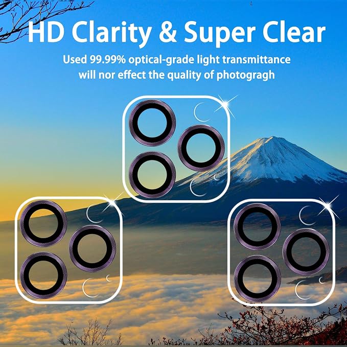 Dengduoduo 3 Pack Tempered Glass Camera Lens Protector - Image 3