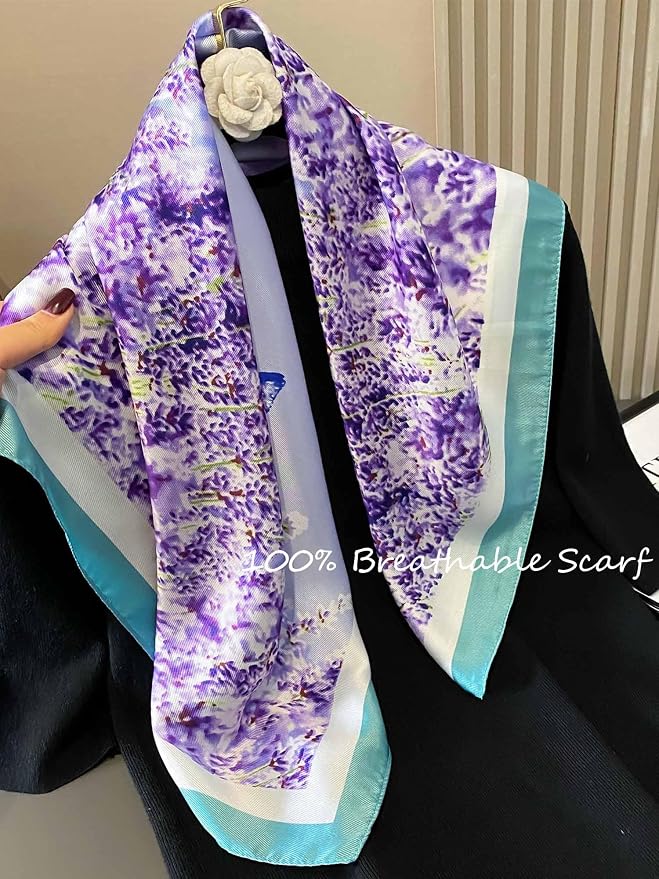 Silky Scarf for Women Lightweight Satin Bandanas Neck Hair Wrap For Sleeping - Image 2
