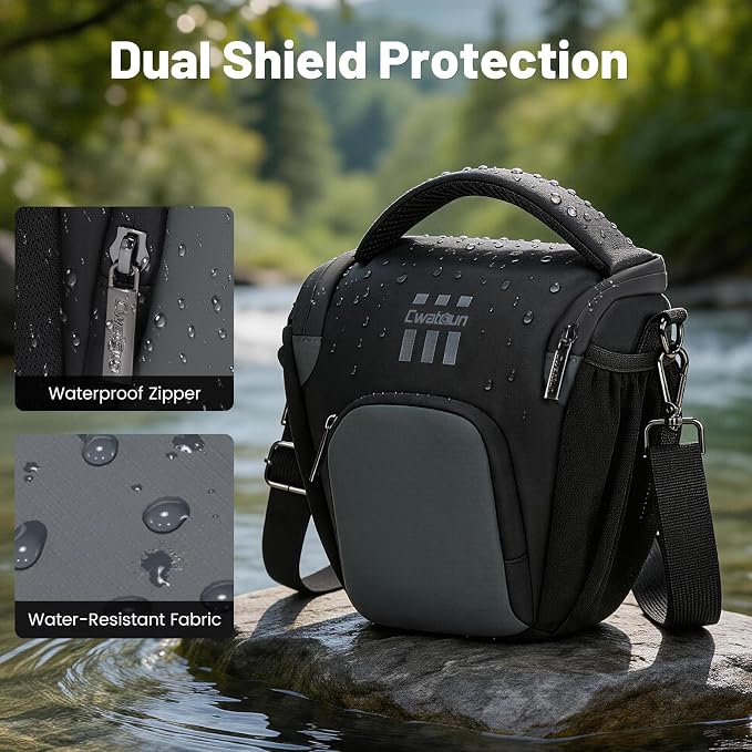 Cwatcun Camera Sling Bag Small, Compact DSLR Waterresistant Shoulder Bag - Image 7