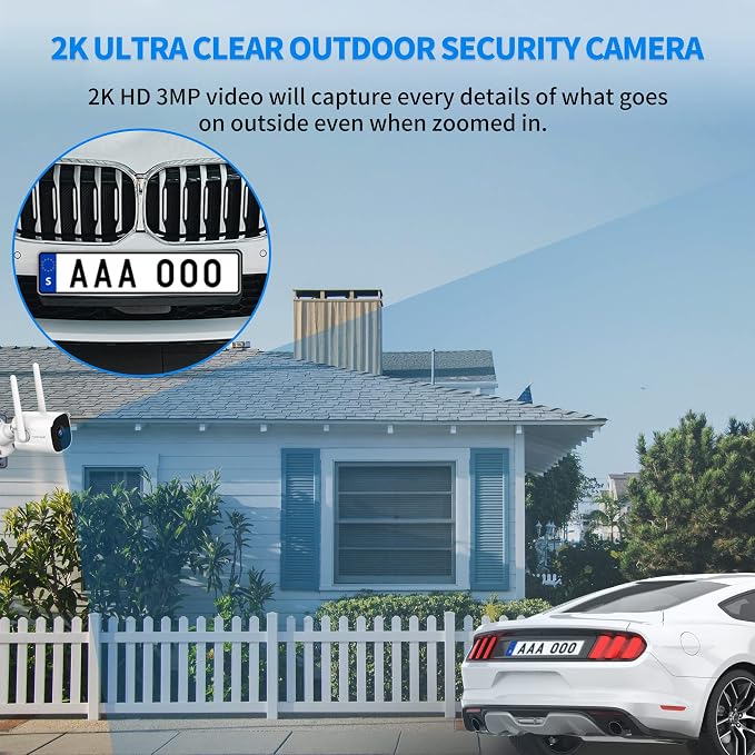 Septekon 2K Security Cameras Outdoor, 2.4G WiFi Cameras - Image 2