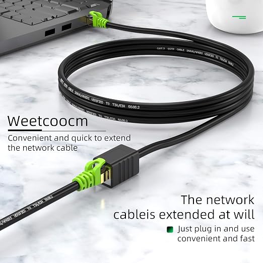 Ethernet Extension Cable 1.5ft, Network Cat6a Extension Patch Cable RJ45 Cords - Image 5