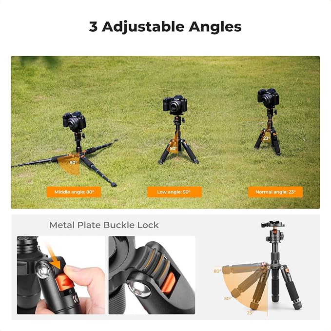 K&F CONCEPT Mini Desktop Tripod, 20.5''/ 52cm Compact Desk Tripod - Image 5