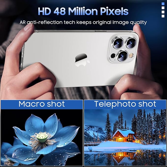 Uyiton for iPhone 13 Pro/iPhone 13 Pro Max Camera Lens Protector, Metal Ring - Image 3
