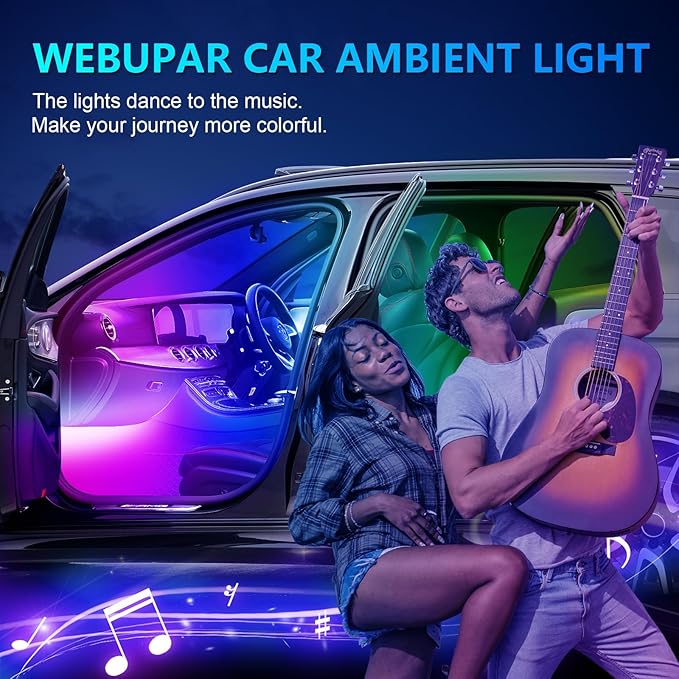 Dreamcolor Acrylic Car Lights, 6 in 1 LED Strip Lights - Image 6