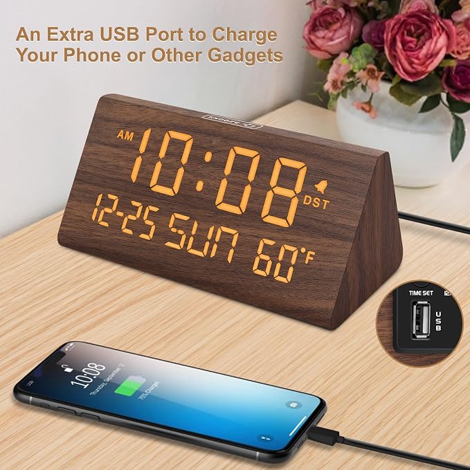 DreamSky Digital Alarm Clock for Bedrooms - Image 5